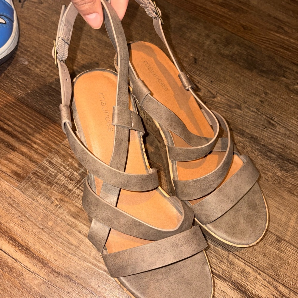 Maurices Taupe Strappy Sandals
